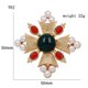 thumbnail image 2 of Broche de aleación con incrustaciones de perlas de imitación en forma de cruz, elegante y clásico., 2 of 5