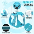 thumbnail image 4 of Jewyow No Pull Dog Harness - Dog harness for small dogs,Reflective Adjustable Pet Vest with Handle & Breathable Mesh,Blue, L, 4 of 8