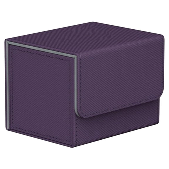 100  Trading Card Deck Box Gathering Card Toy W/ Magnetic Closure Game Cards Storage Game Card Case Protector Purpler