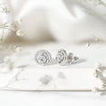 thumbnail image 4 of Rosec Jewels Lab Grown Diamond Swirl Earrings Studs with Screw Back - EF-VS Quality - Ready to Gift for Birthday, 14K White Gold, 4 of 8