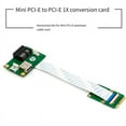 thumbnail image 2 of PCIE Riser NGFF M.2 Key A/E to PCI-E Express X1+USB Adapter Riser Card with FPC Cable 4Pin Power Supply Cable, 2 of 7