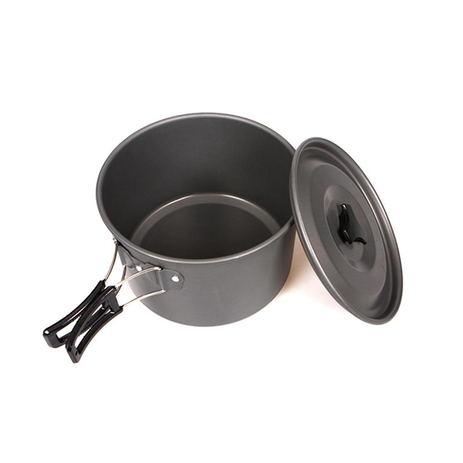 MAGIDEAL Camping Pot Solo Cooking Gear High Capacity Household Outdoor Camping Cookware Large Single Pot for Picnic Outdoor Survival