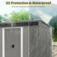 thumbnail image 4 of Alvantor Outdoor Storage Shed 8 x 6 Ft Metal Garden Shed with Sliding Doors and Transparent plate for Backyard, Garden Gray, 4 of 7