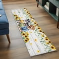 thumbnail image 3 of 2'x6' Rug Runners for Hallways Kitchen, Spring Dog Non Slip Entryway Beside Floor Carpet Runner, Sunflower Daisy Botanical Vintage Washable Laundry Room Bedroom Throw Rugs Mat for Family Pet, 3 of 8