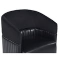thumbnail image 5 of Sunpan Genval 18" Contemporary Leather Wheeled Lounge Chair in Black, 5 of 6