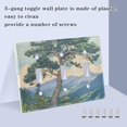 thumbnail image 3 of Yayeee Toggle Light Switch Wall Plate 2-Gang 4.56"x4.48" Decorative Outlet Cover, Beige Mountain, 3 of 7