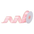 thumbnail image 1 of Unique Bargains 1 Inch 25 Yard Wide Satin Ribbon with Gold Edges Grosgrain Fabric Ribbon for Gift Wrapping, Pink, 1 of 7