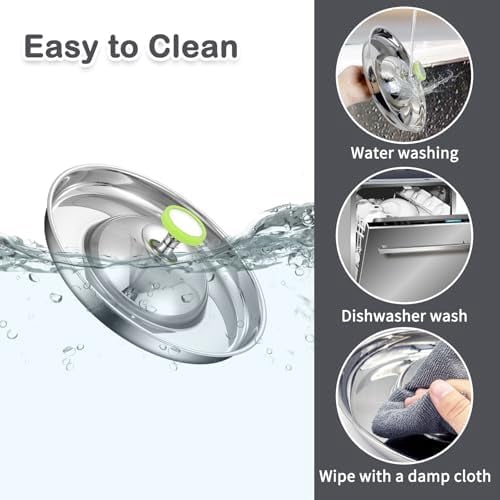 2Pack Stainless Steel Puppy Bowls, Pet Weaning Feeding Dish with Scoop for Litters Pets Silver Dog Food and Water Slow Feeder Bowl with Handle Container for Dogs Cats (M:11.8" Dia, 5¼ Cups)