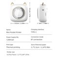 thumbnail image 4 of Riwcyla Pocket Printer Portable Thermal Printer Wireless Connection 203DPI for Picture Label DIY Handcraft List Meno Notes Journal Receipt Paper Instant Sticker with 1 Roll Thermal Paper 57x25mm G, 4 of 6