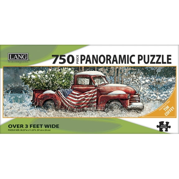 The Lang Companies Flag Truck Panoramic Puzzle (750-Piece)