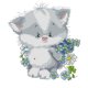 thumbnail image 1 of 1 juego de kit de punto de cruz con diseño de gatito adorable para bordar y hacer manualidades para principiantes. 11CT, 1 of 5