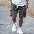 thumbnail image 2 of uikmnh Mens Shorts Men's Casual Shorts for Everyday Wear Comfortable Cargo Design with Drawstring Closure Ideal for All Seasons and Perfectly Paired with T Shirts Size:7XL, 2 of 5