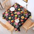 thumbnail image 2 of Pioneer Flower Floral Print Pattern Square Tablecloth, Waterproof Wipeable Spillproof Washable Table Cover for Home Kitchen Party Decor, 52"x52", 2 of 6