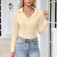 thumbnail image 5 of PFRNLF Button Down Shirts for Women Long Sleeve Stretch Fitted Dress Shirt Wrinkle Free Collared Business Work Tops, 5 of 8