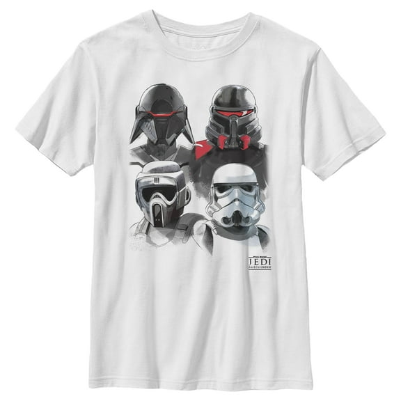 Boy's Star Wars Jedi: Fallen Order Darth Vader's Inquisitor Squad  Graphic Tee White Large