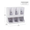 thumbnail image 3 of Mind Reader 6 Compartment Plastic Coffee Condiment and Cup Storage Organizer, White, 3 of 8