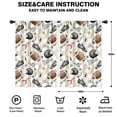 thumbnail image 2 of Blackout Kids Curtains,Football Equipment Checkered Pattern Childrens Insulated Curtains Set Of 2,Bedroom Essentials,Toddler Room Decor 42"x63", 2 of 5