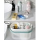 thumbnail image 3 of Cestas de almacenamiento de plástico Rawiri con asas, cesta organizadora de estantes para ducha para baño, cocina, dormitorio, 3 of 7