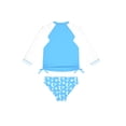 thumbnail image 3 of weVSwe Girls Rash Guard Swimsuit Rare Hem Cuffs Bathing Suit UPF 50+ Protection, 3 of 6