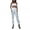 White, variant on xiaxaixu Women Shiny Metallic Pants High Waist Stretchy Holographic Trousers