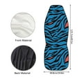 thumbnail image 5 of ZIATUBLE Blue Zebra Print Car Seat Covers Full Set Stretchy High Bucket Seat Protector 2 Packs Auto Bucket Seat Cover for Most Cars SUV Sedan Stylish Covers Front Seats Only Car Accessories, 5 of 7