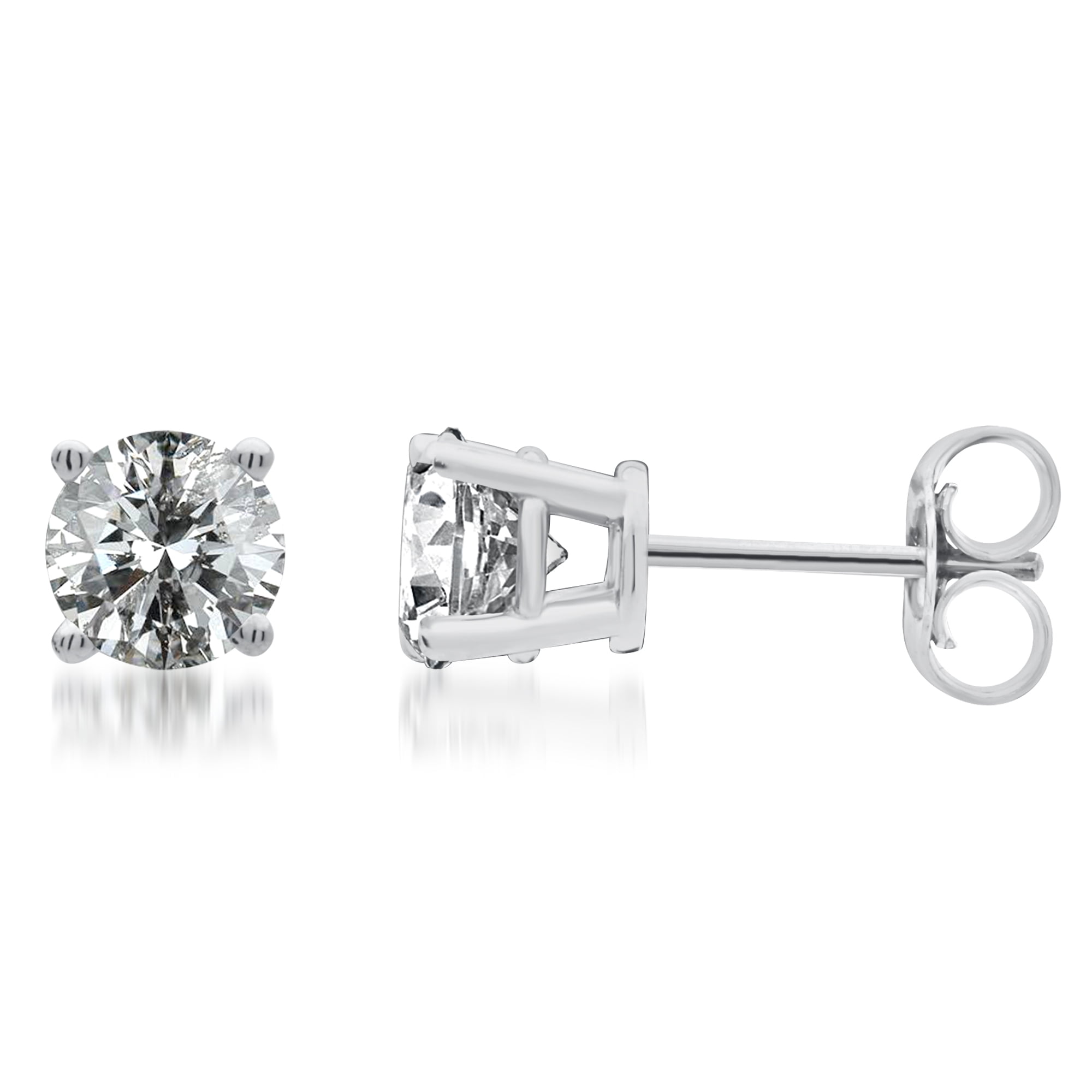 Arista - 1/4 Carat T.W. Round White Diamond 14kt White Gold Stud