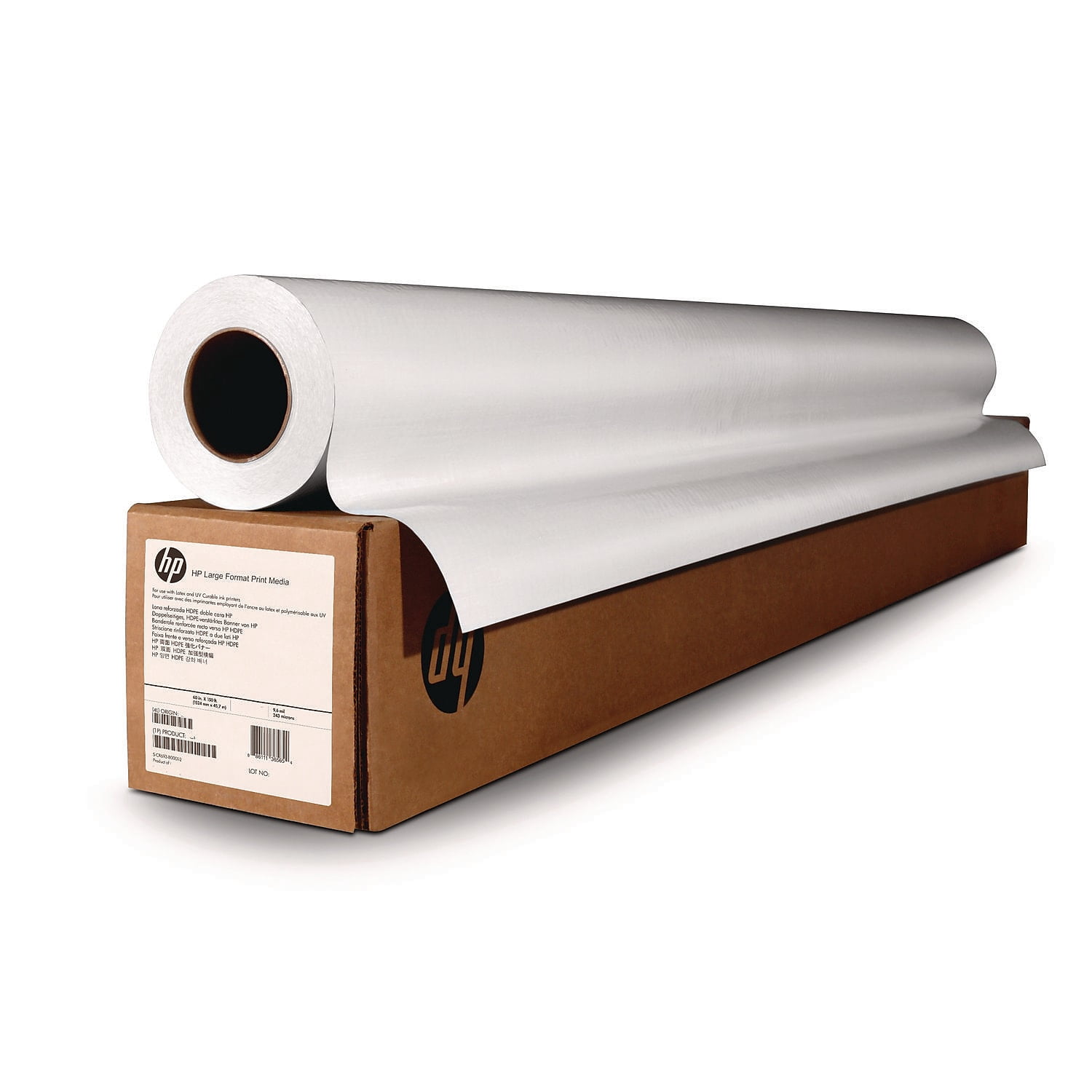 HP C1861A Bright White Inkjet Paper - 36" x 150' paper for HP designjets - 1 roll