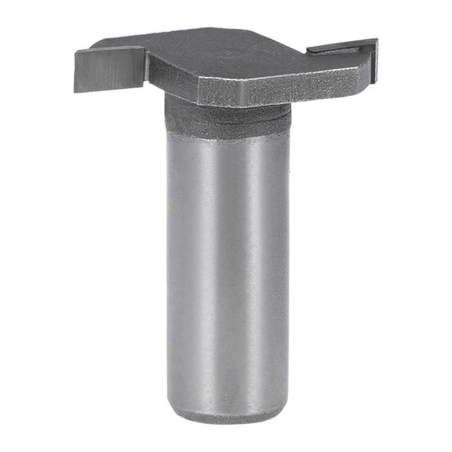 Uxcell Herramienta de corte de fresa de ranura en T de doble flauta para trabajar la madera 1/2"x3/16"