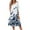 A001-Dark Blue, variant on SAATLERI Women's 3/4 Sleeve Midi Dress Casual Round Neck Summer Dresses A Line Floral Print Curvy Dress with Pockets