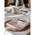 thumbnail image 6 of Pink Floral Cloth Napkins Set of 6 Reusable Dinner Napkins, Spring Summer Vintage Flower Leaf Cocktail Napkin Washable Table Napkins for Wedding/Holiday Party/Baby Shower 20"x20", 6 of 7