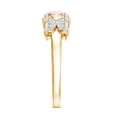 thumbnail image 4 of Rosec Jewels IGI Certified Lab Grown Pink Diamond Flower Engagement Ring (1 Ct, Fancy Pink Color- VS1 Clarity) - Womens Pink White Diamond Ring, 10K Yellow Gold, US 11.00, 4 of 9