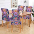 thumbnail image 2 of Yayeee 4 Pack Dining Chair Covers Stretch Parson Chairs Slipcovers Seat Protector, Light Purple Flowers, 2 of 6