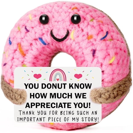 UCEI Pink Donut Plush Toy Appreciation Gift We Appreciate You Thank You Card