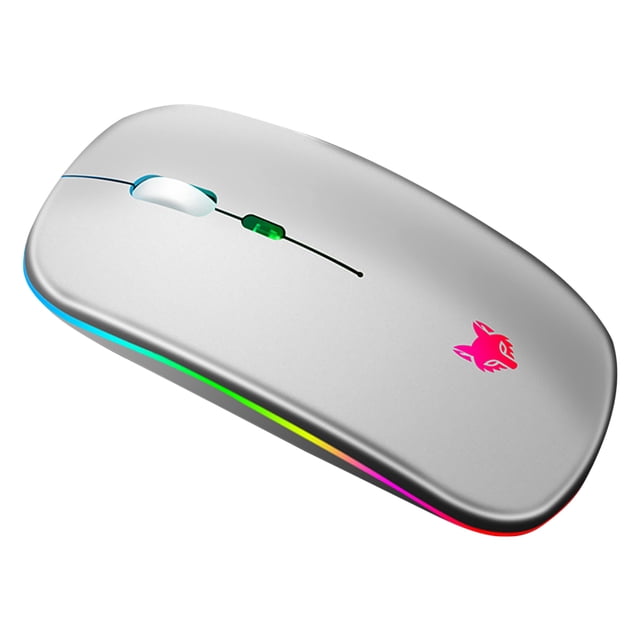 Methold Ratón inalámbrico de 2,4 GHz, recargable, 800/1200/1600/2400 DPI, ratón de ordenador, accesorios reemplazables de plástico para Type2 NO2