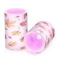 thumbnail image 7 of Yayeee Flameless Candles with Remote Flickering Battery Operated Multi Color Changing, Watercolor Autumn Leaves, 7 of 7