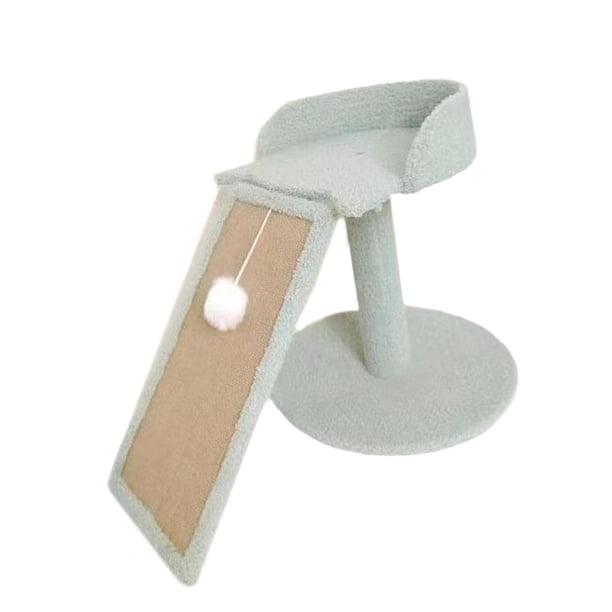 Árbol para gatos, condominio único con pelota colgante y tablero rascador, torre para gatitos Azul claro
