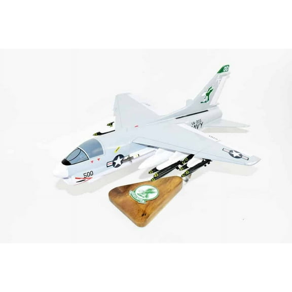 VA-205 Green Falcons (1972) A-7B Corsair II Model, LTV, 1/31 Mahogany Scale Model, Navy