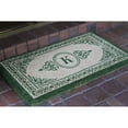 thumbnail image 4 of First Impression Handcrafted Green Filigree Decorative Border Extra-thick Monogrammed Doormat - 22" x 36", 4 of 4