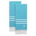 thumbnail image 1 of Linum Home Textiles Alara Personalized Turkish Pestemal Hand Towel - Set of 2, 1 of 2