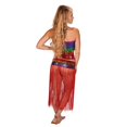 thumbnail image 2 of Western Fashion 538-RNB Stretchy Belt with Fringes, Rainbow - One Size, 2 of 2