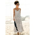 thumbnail image 2 of LASCANA Women's Printed Tie Back Maxi Dress Back Bow, 2 of 5