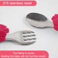 thumbnail image 4 of Sin BPA - Cubiertos infantiles con mango de silicona - Juego de cubiertos, cuchara y tenedor para niños pequeños, 4 of 6