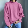 thumbnail image 2 of BLVB Women's Oversized Sweaters Casual Crewneck Long Sleeve Knitted Sweater Casual Solid Pullover Jumpers Tops, 2 of 6