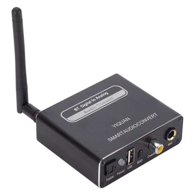 YQ-31 BT5.0 Digital To Analog Audio Converter Audio Adapter Decoder 96dB with MIC Input Remote Controller for Home Theater