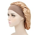 thumbnail image 2 of Soumake Sleep Hat Wide Headband Elastic Satin Stretchy Hair Bonnet Hat For Woman, 2 of 8