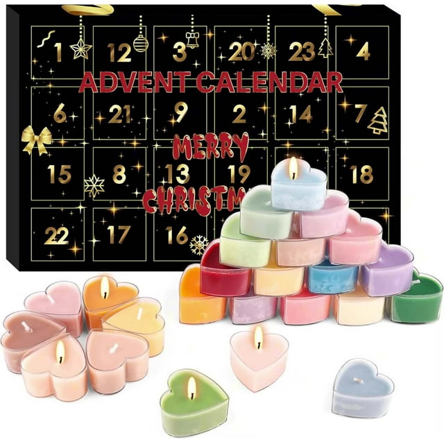 onlyliua ¡ ¡Descuentos de Temporada! Calendario de Adviento de Navidad Vela de Gnomo Calendario de Adviento Navidad Día de San Valentín Vela Perfumada Regalo