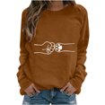 thumbnail image 1 of Sudadera Para Mujer Cuello Redondo Sudadera de Gran Tamaño Casual Manga Completa Cuello Redondo Tops Camisas Sueltas Blusa Jersey Sudadera Estampada Odeerbi  ODB136847, 1 of 5