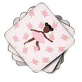 thumbnail image 2 of Carolines Treasures BB5192FC Ballerina African American Ponytails Foam Coaster Set of 4 3 1/2 x 3 1/2 multicolor, 2 of 3