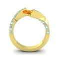 thumbnail image 4 of Diamond-Capitals 1.20 Carat Elegant Natural Diamond Citrine & Aquamarine Gemstone Engagement Ring for Women Solid 18K Yellow Gold Size 10, 4 of 8