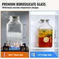 thumbnail image 3 of 1 Gallon Square Glass Pitcher with Lid and Spout Borosilicate Glass Carafe for Hot/Cold Drink Water Pitcher with Handle for Fridge Large Jug for Iced Tea Coffee Juice Beverage, 3 of 13